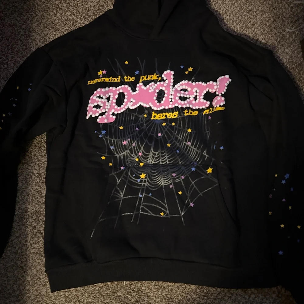 Brand New Black V2 Sp5der Hoodie *NO FAKE HOODIES* - Picture 2 of 4